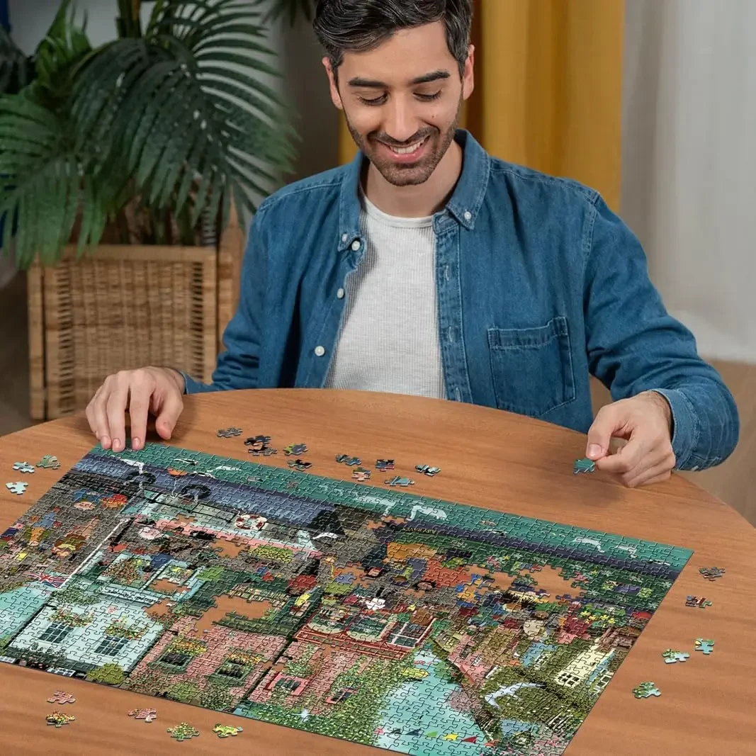 Puzzle 300/500/1000 pièces Riverside Town Art Puzzle décompression jouet pour adulte jeu familial décoration de la maison cadeau d'anniversaire