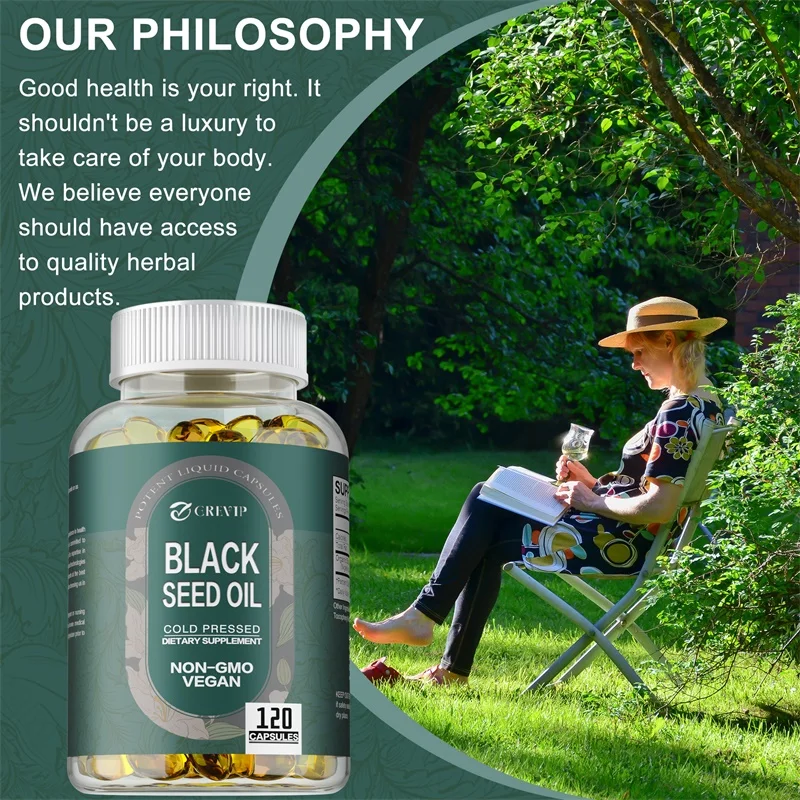 زيت البذور السوداء - يدعم الصحة الشاملة، وجهاز المناعة، ودعم يعزز صحة الجهاز التنفسي، ومضادات الأكسدة، وغير المعدلة وراثيًا