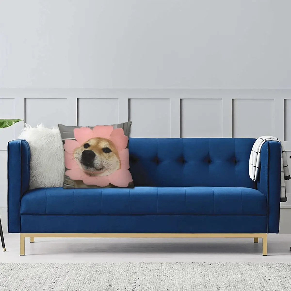 Cute Shiba Inu Square Pillowcase Pillow Cover Cushion Decor Comfort Throw Pillow for Home Bedroom