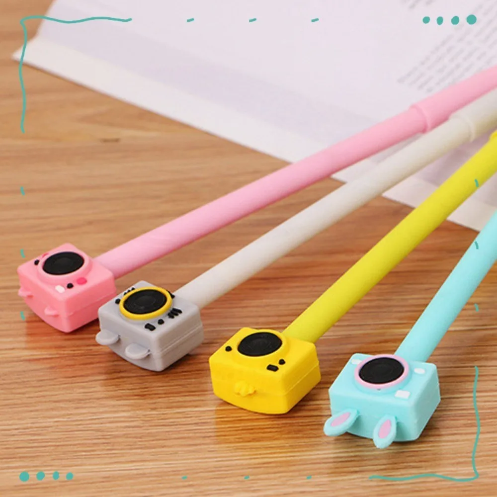 24 Pcs Gel Pens Set School Supplies Camera Shaped Neutral Pens Kawaii Office School Stationery