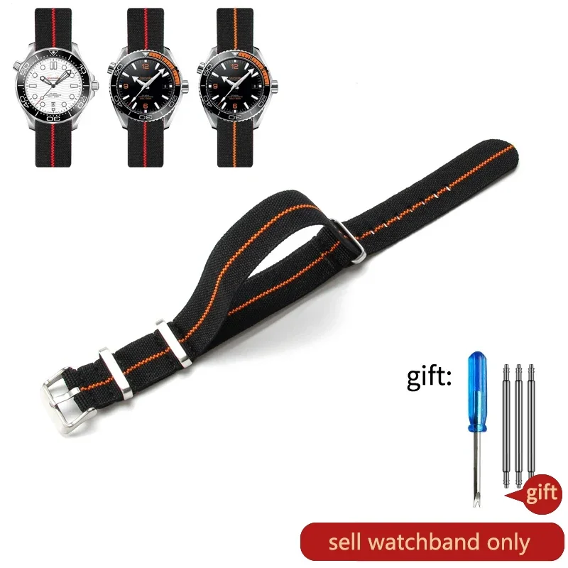 60er Jahre Französisches Armee-Uhrenarmband für Nylon-Uhrenarmband für Rolex Seiko Tudor Rolex Schwarz Grün Water Ghost Omega Gewebtes Uhrenarmband