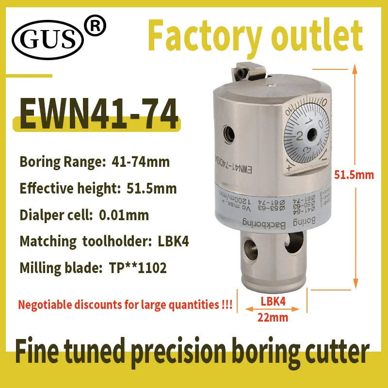 CBH Adjustable EWN Fine Boring Head EWN20 EWN25 EWN32 Drill Tool Holder Bore LBK1 2 3 4 5 6 CKB CNC Metal Engraver Machine Tools