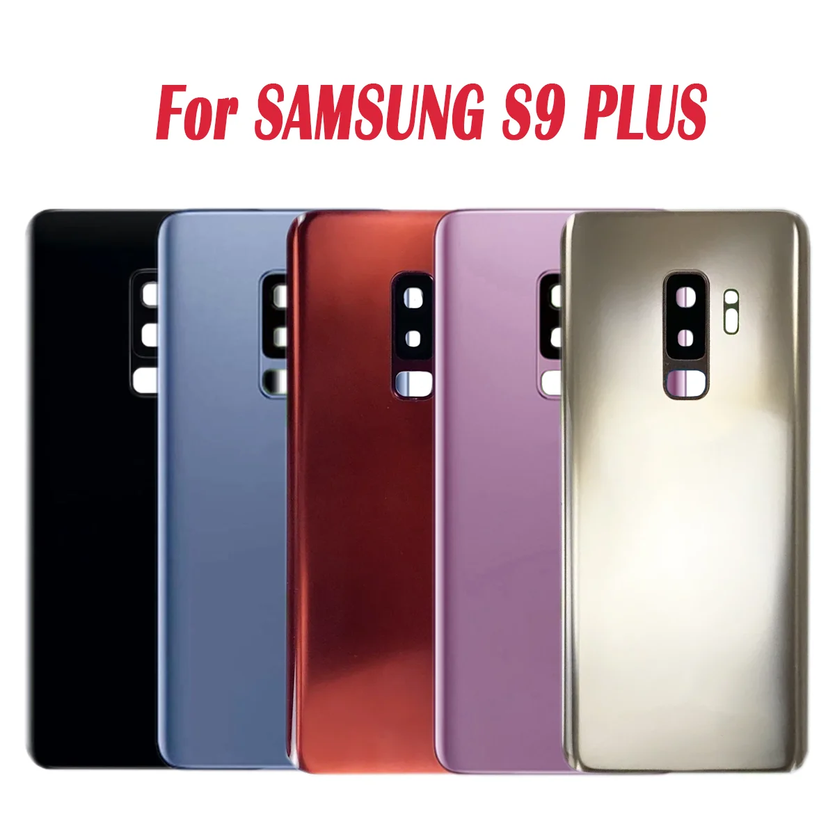  New For Samsung Galaxy S9 Plus Battery Back Cover Panel Rear Door Housing Case Camera Lens Replace