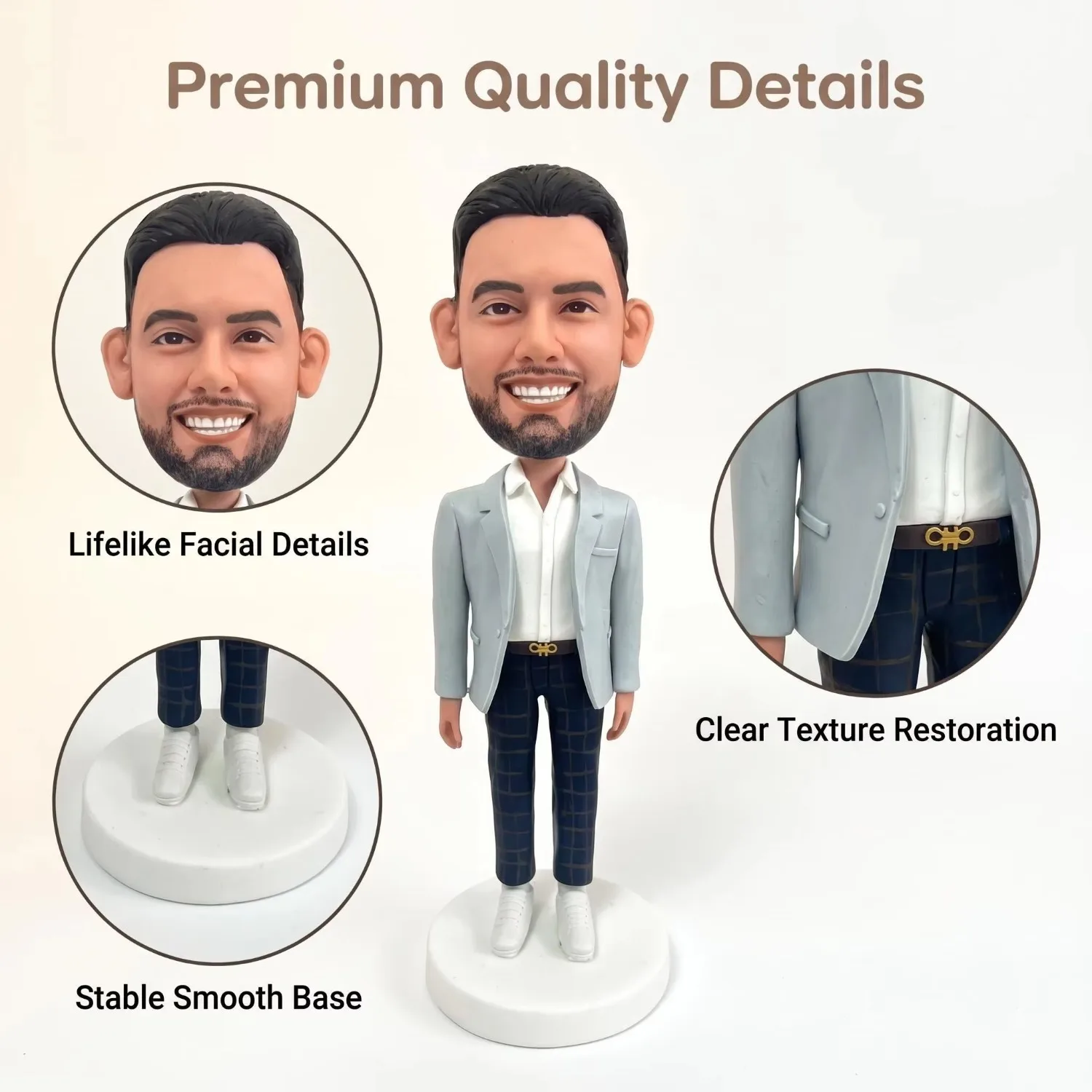 Bobblehead Personalised Custom Clay Doll From Picture Full Body Single Figurine Handmade Portrait Statue Art Figure