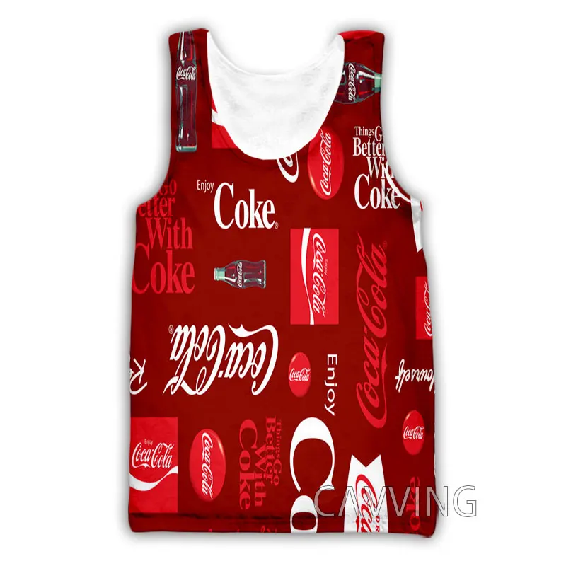 CAVVING 3D Printed Coke Tank Tops Harajuku Vest Summer Undershirt Shirts Streetwear for Men/women