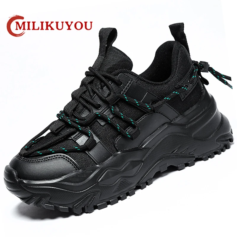 2022 Autumn Women\'s Men\'s Sneakers Chunky Breathable Platform Men Shoes Heighten Fashion Casual Zapatillas Damping Tennis Shoes