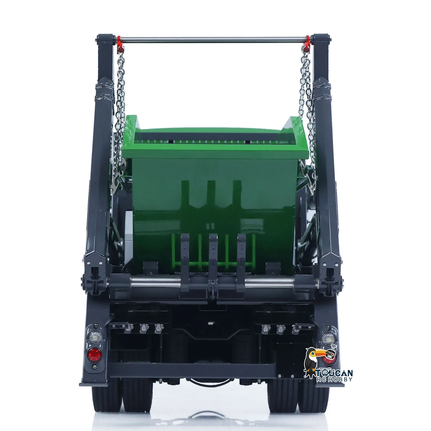 

4X4 LESU 1/14 3 Speed Transmission RC Hydraulic Swing Arm Garbage Truck Skip Loader TGS TOUCAN Car Light Sound Toy Vehicle Truck