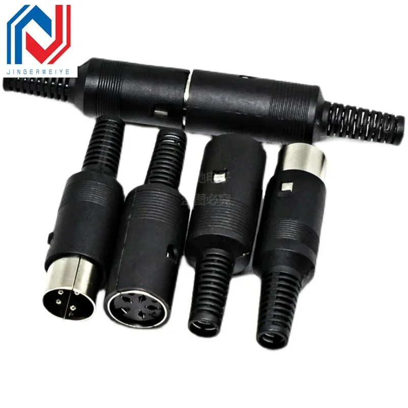 5Pcs/lot S Terminal 3/4/5/6/7/8P Pin/Core Midi Male Connector Female Connector Plug Computer Large Keyboard Mouse Socket Din