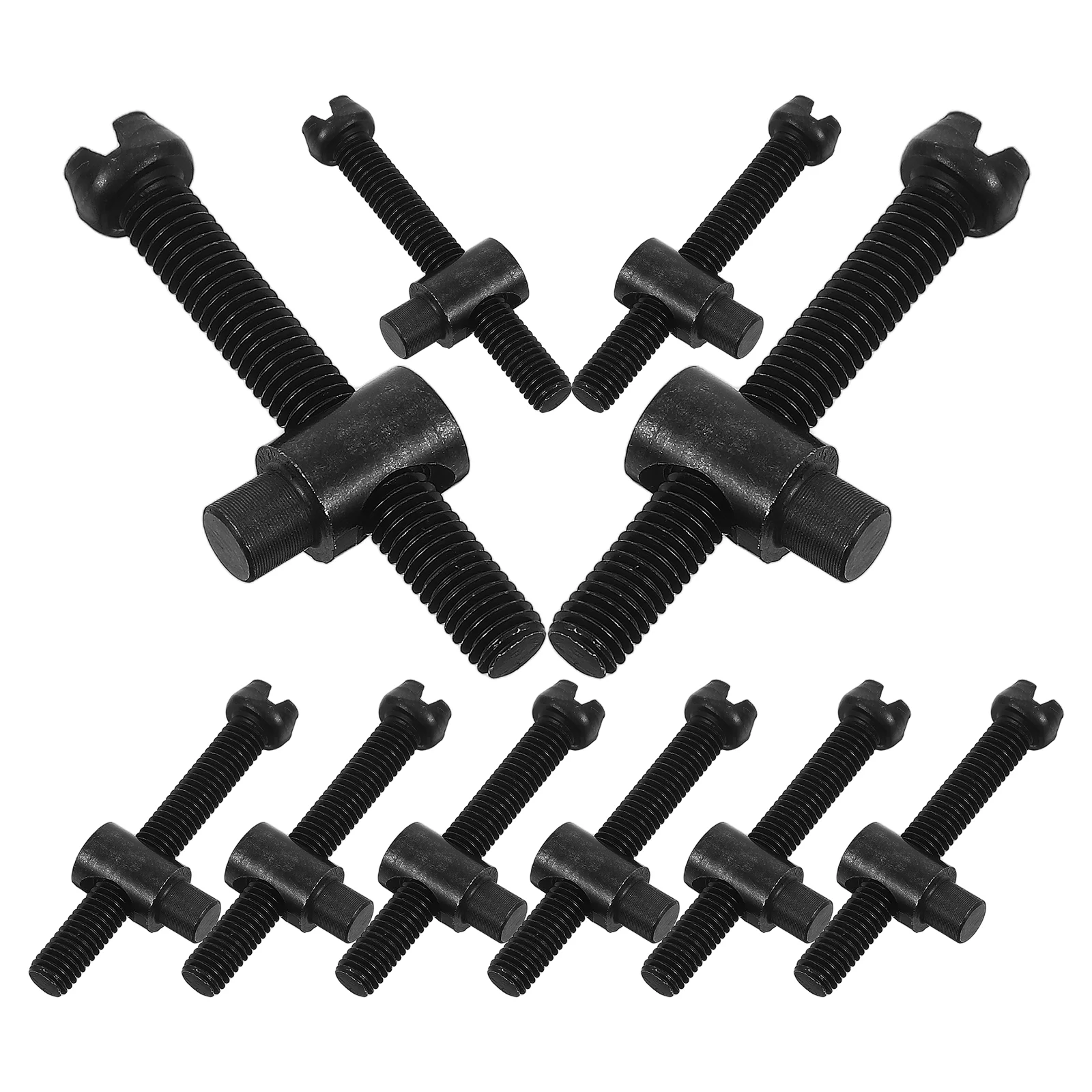 

10 Pcs Hand-held Knob Guide Screws Parts Chainsaw Tensioner Regulator Four-wheel Bracket Black