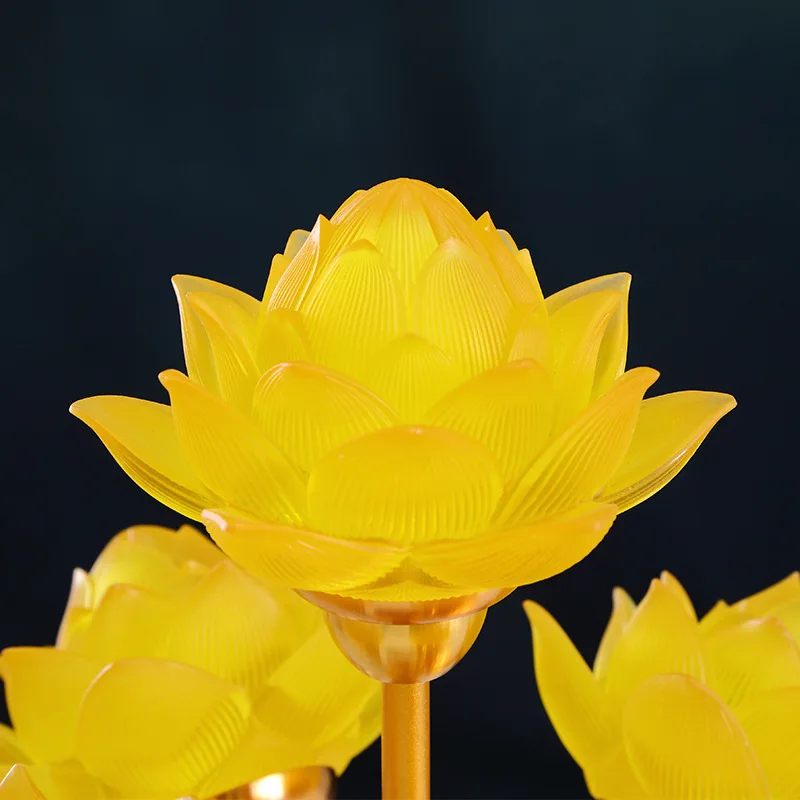 Cz colorful lotus home buddha offering buddha front everlasting altar buddhist hall ornaments