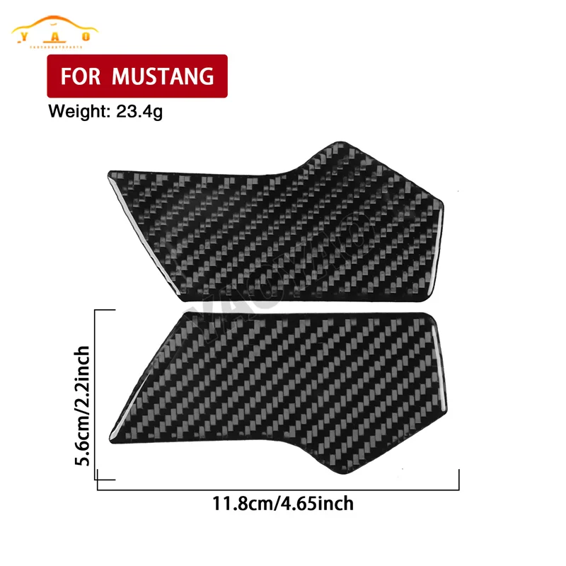 Carbon Fiber For Ford Mustang GT 2024 2025 Dashboard Sides Slot Decorative Interior Cover Modified Trim Sticker