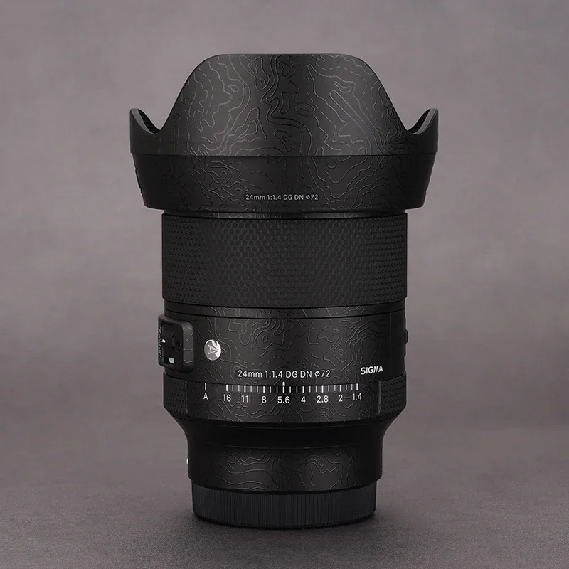 Per SIGMA 24mm F1.4 DG DN per SONY Mount Obiettivo Adesivo Protettivo Decalcomania Della Pelle Pellicola Dell'involucro Del Vinile Anti-Graffio Cappotto di Protezione