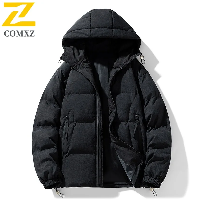 COMXZ-abrigo de algodón para hombre, chaqueta térmica de invierno a prueba de viento con relleno de algodón, holgada, forro polar, gruesa, versátil, tendencia, para exteriores