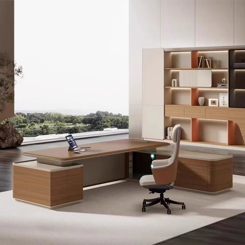 Executive office desk and chair set, simple and modern, high-end luxury general managers,'s office,'s executiv