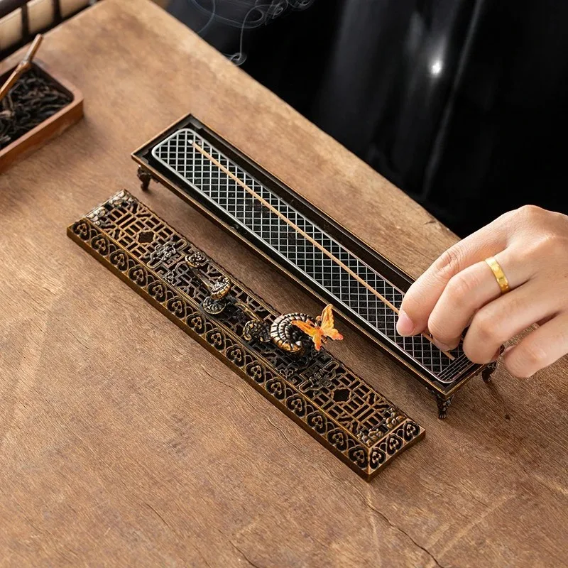 Creative Animal-Shaped Hollowed-Out Carved Incense Burner, Incense Stick Holder, Home Decoration Ornament