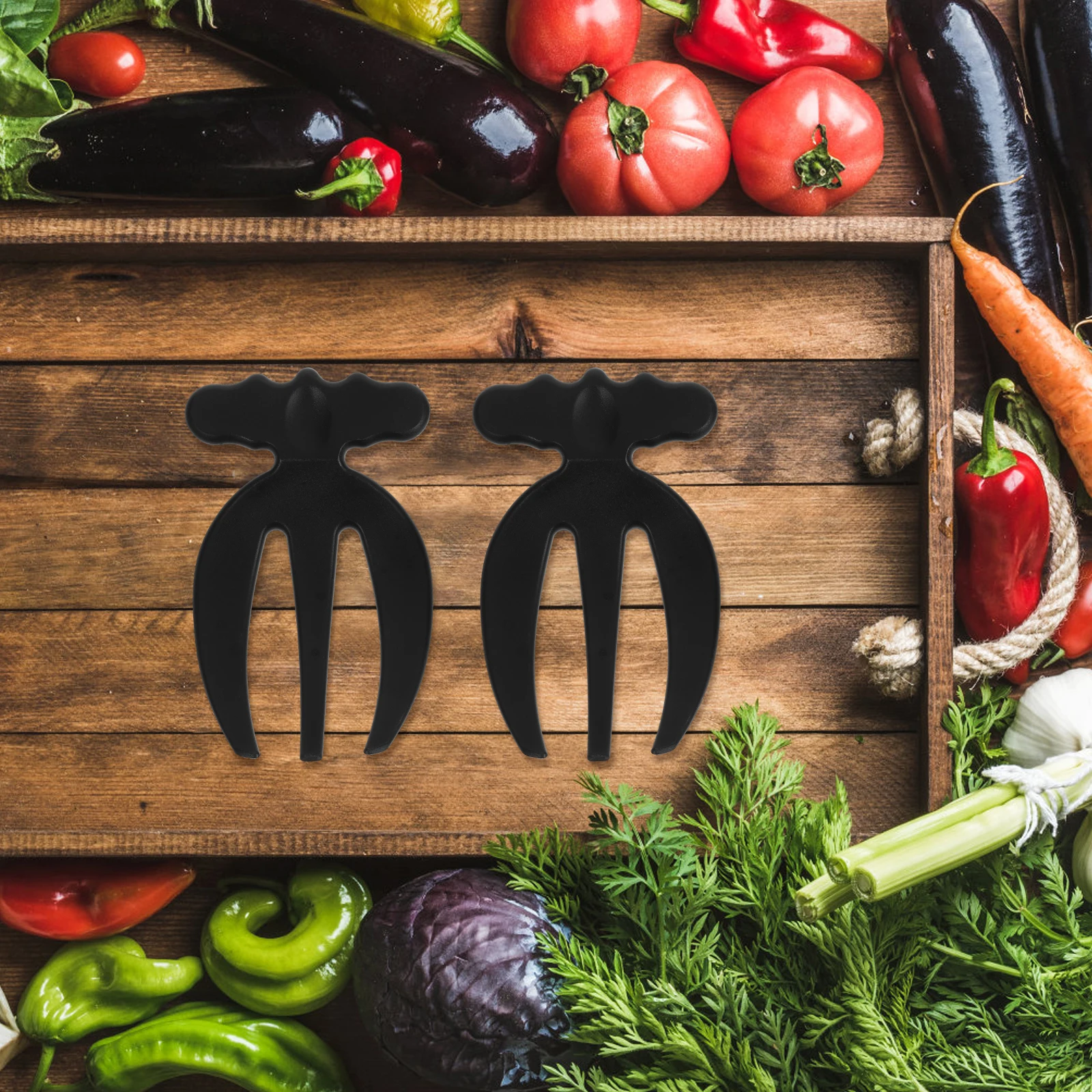 

Salad Mixing Fork 2 Pcs Plastic Stirring Forks for Salad Serving Small Fork Set Fruit Desert Tasting Fork Kitchen Tools