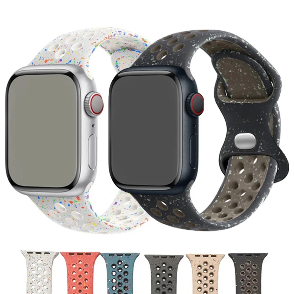 Correa oficial para Apple Watch, pulsera de silicona de 44mm, 45mm, 49mm, 42mm, 41mm, 40mm, iWatch Ultra 2 Series 9 8 SE 7 6 5 4