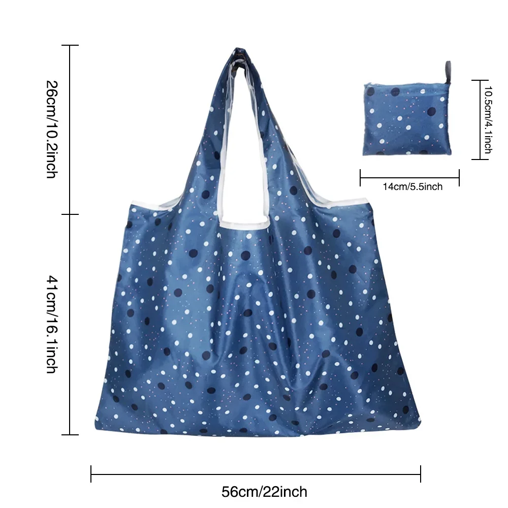 Reusable Shopping Bags Foldable Grocery Bag Personalized Storage Large-Capacity for Travel Grocery Beach Shoulder Bags