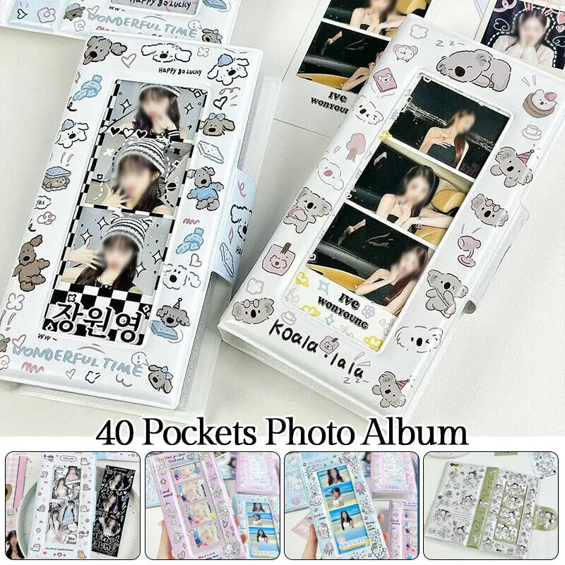 40 جيب ألبوم صور PVC معلومات كتيب الكتابة على الجدران جرو Photocard حامل بطاقة المعبود جمع كتاب لوازم الطلاب