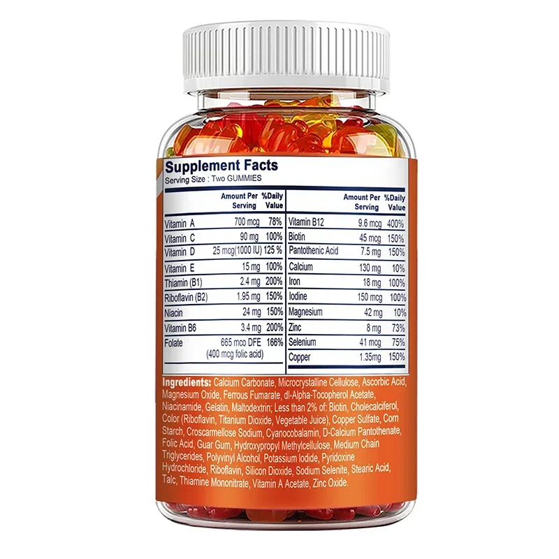 Women's Multivitamin Gummies - Promote Brain, Heart, and Eye Health, Enhance Joint Flexibility, and Strengthen Immunity