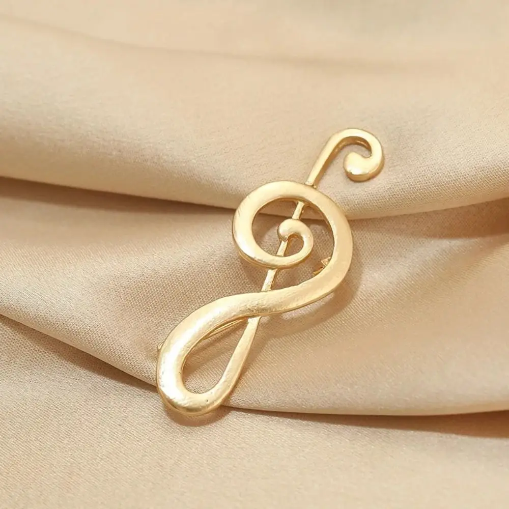 Exquisite Music Instrument Eighth Note Pin Alloy Vintage Treble Clef Pins Jewelry Gold Harp Badge Unisex