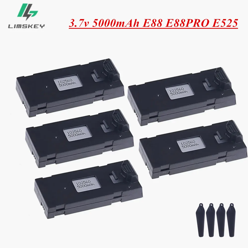 Original E88 Battery 3.7V 5000mAh Li-po Battery For RC Drone E88 E88PRO E525 E99 P1 K3 P10 A13 S98 RC Quadcopter Parts Battery