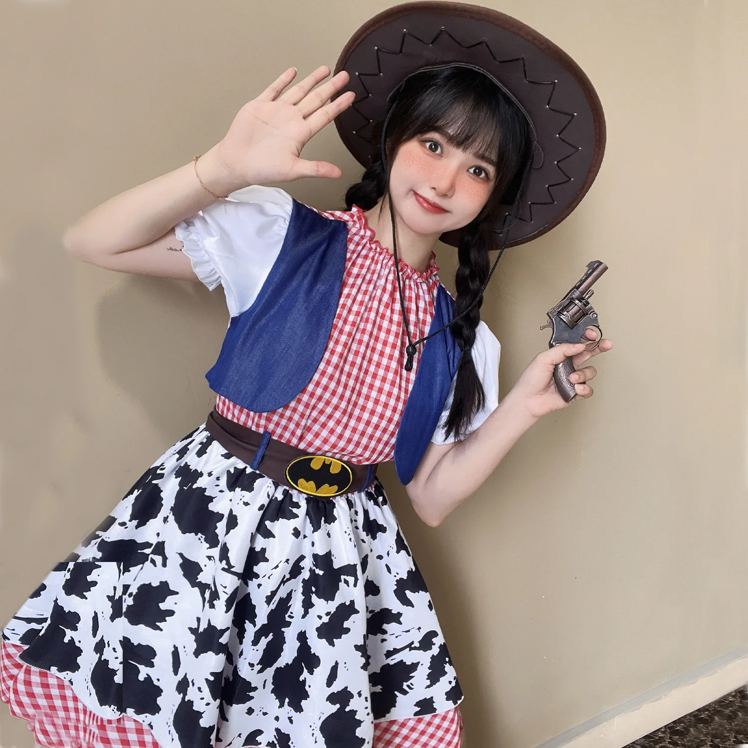 

Toy Story Bo Peep Halloween Costume Parent-child Outfits Western Cowboy Dress Stage Performance Costume Fancy Dress