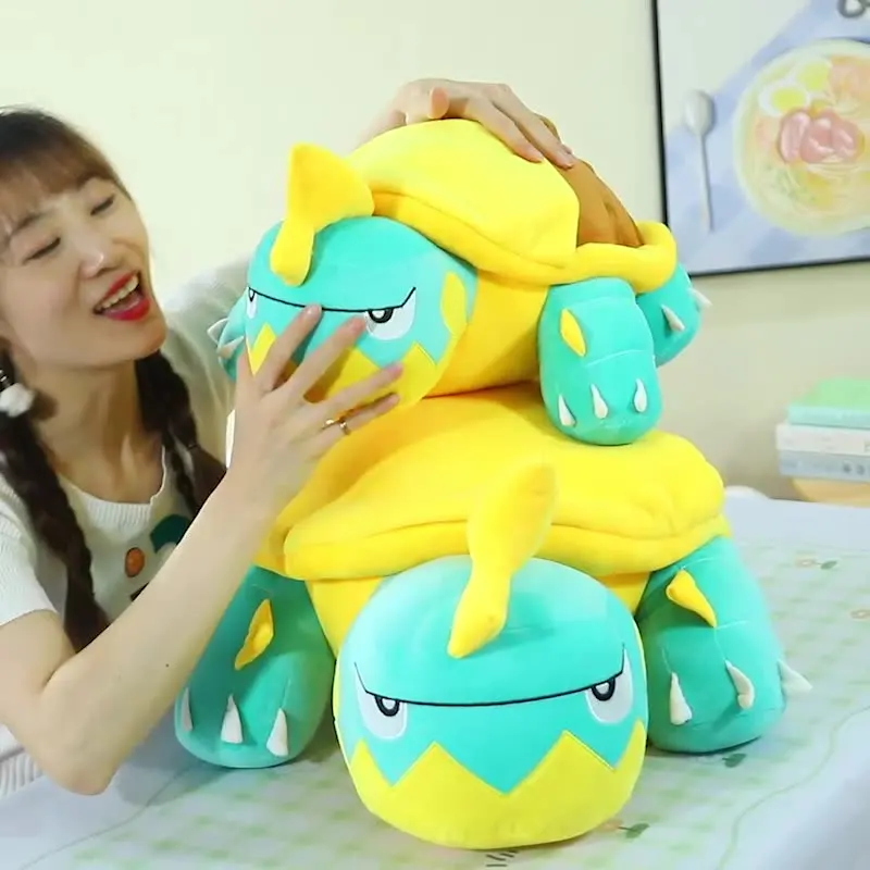 60cm Cartoon Anime Pokémon Drednaw Plush Toy Kawaii Sword and Shield Pikachu Plushies Soft Stuffed Doll Big Size Pillow Kid Gift