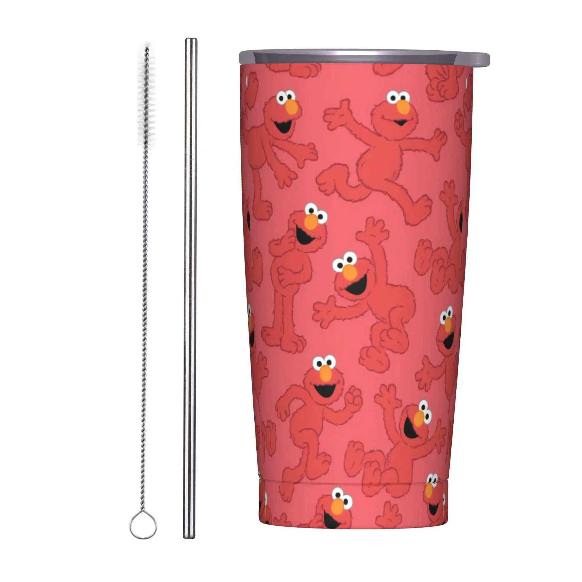 

Sesames Streets Cartoon Tumbler Vacuum Insulated Elmo Thermal Cup Vacuum Flask Outdoor Mugs Water Bottle, 20oz
