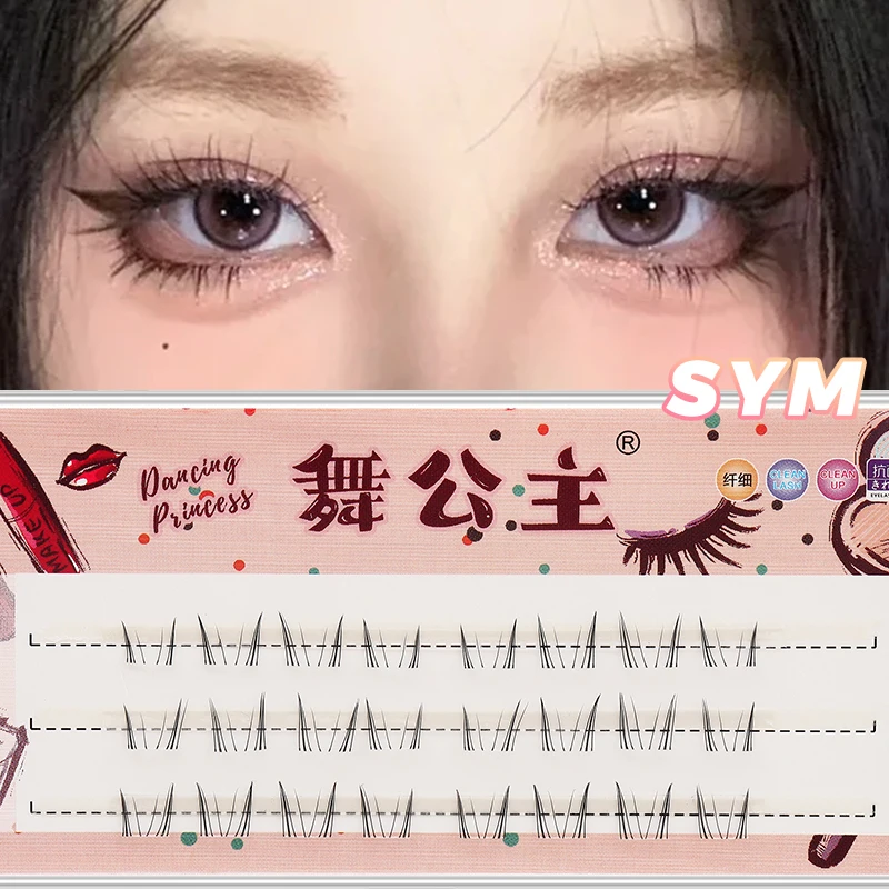 DINGSE 3 Reihen unter Wimpern, 5/6/7 mm, untere Wimpern, natürliche untere Wimpern, individuelles professionelles Make-up, falsche Wimpernverlängerung – Detail 10