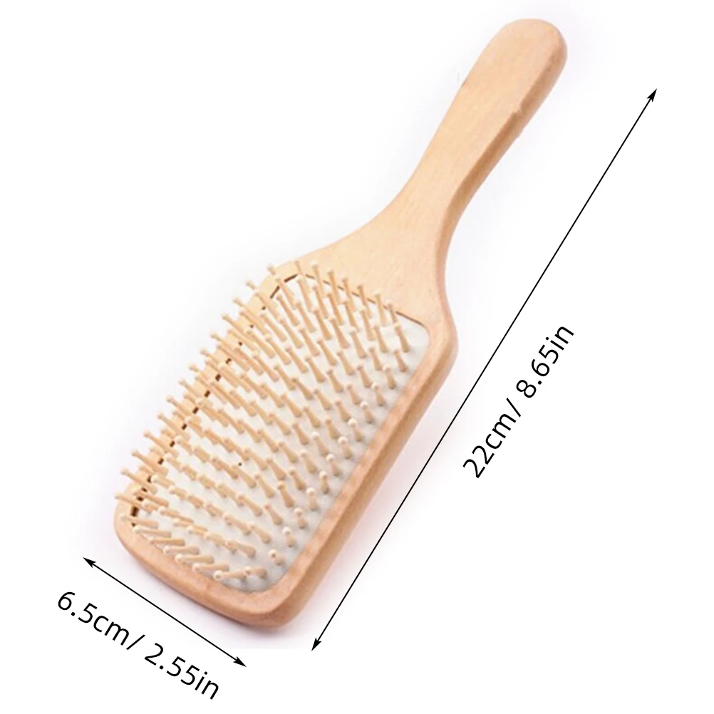 

Wooden Massage Comb Hair Brush White 25x8cm Accelerates Circulation Oxygen Supply Flexible Teeth Portable Scalp Massager Eco