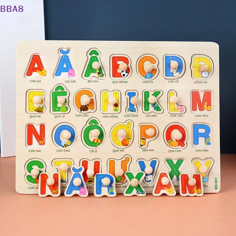 

[BBA]Toddler Kids Wooden Puzzle Alphabetic Arithmetic Number Puzzles Wooden Peg 3D Puzzles Kids Toys Montessori Education Toys