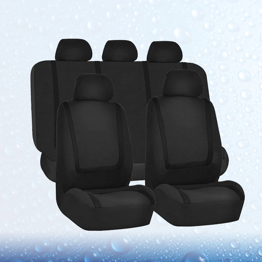 

9 Pcs Car Seat Cover Easy-fit Universal Cushion Removable Protector Mat Interior Accessory