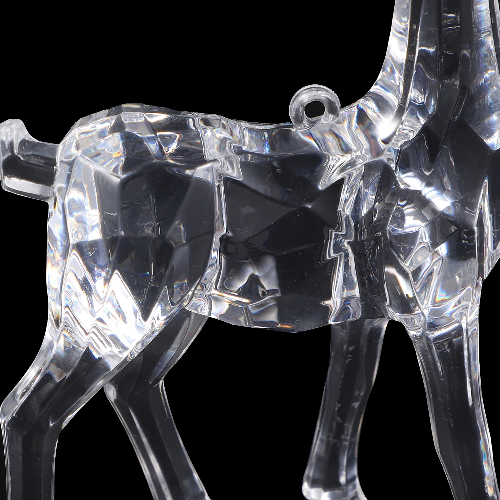 

2pcs Acrylic Elk Figurines Clear Transparent Deer Ornaments Desk Decor Miniature Statue Tabletop Christmas Gifts
