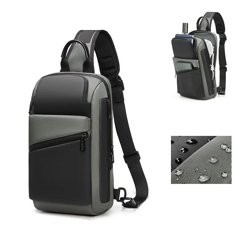 2023 Men\'s Crossbody Chest Bag Multifunctional Outdoor High Quality Trend Sports Leisure Large Capacity One Shoulder Backpack