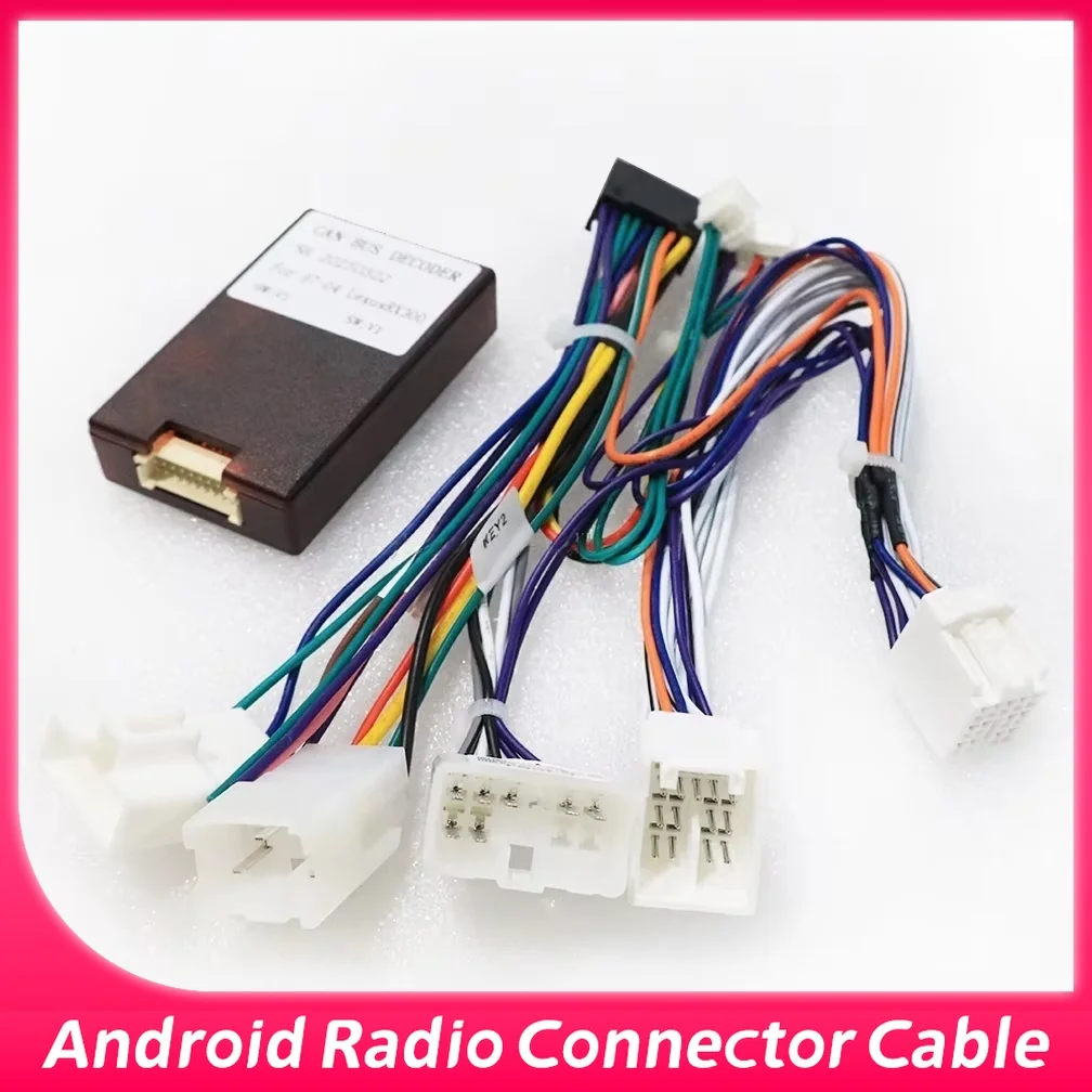 16ピン配線ハーネス-車載android電源ケーブル-canbusボックスデコーダー-pvc対応-レクサスrx-rx300-トヨタ-シエナ-セコイア-タンドラ用