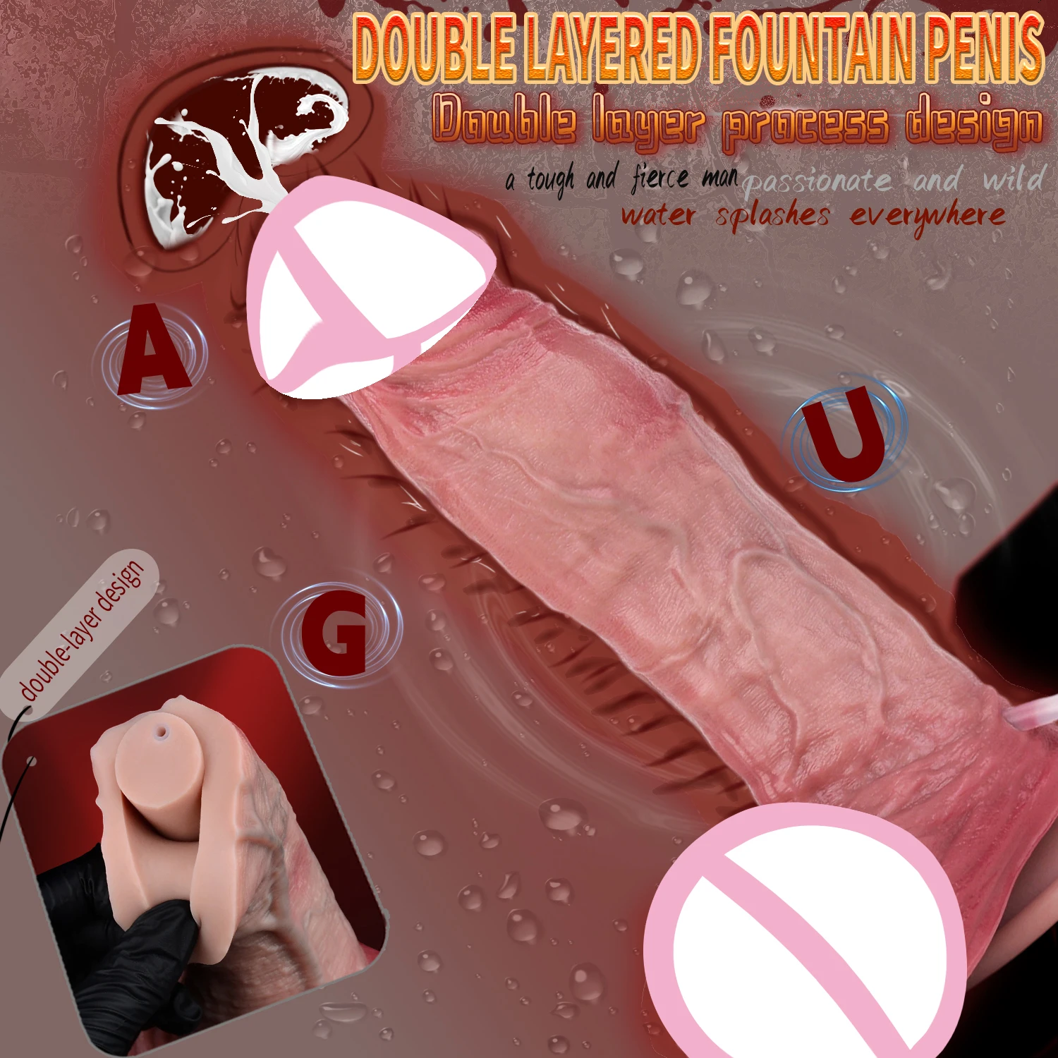 ORALSX سيليكون واقعية دسار التدفق القضيب مع شفط كأس القذف بعقب المكونات الاستمناء الجنس لعب للنساء الرجال #5