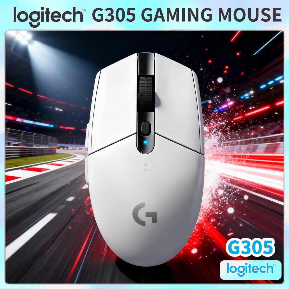 

Беспроводная игровая мышь Logitech G304, датчик HERO, 12000 точек на дюйм, 6 программируемых кнопок, длительный срок службы батареи для ПК, ноутбуков, геймеров