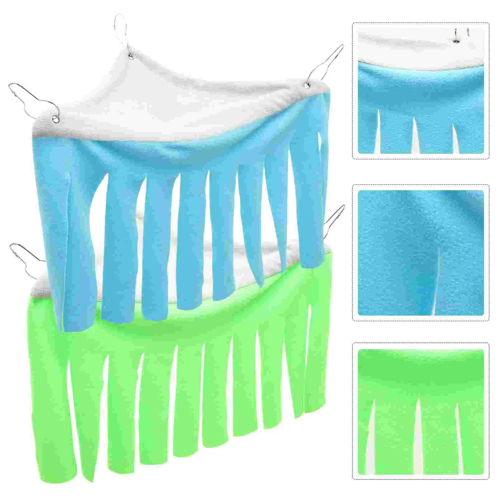 

2 Pcs Hamster Hideout Guinea Pig Hammock Toy Sleeping Tent Bunny Flannel Rabbit Corner Hideaway Nest Hedgehog