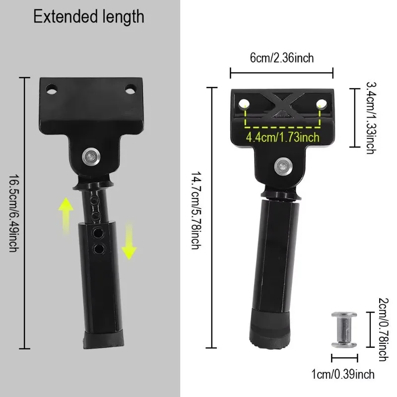 Electric Scooter Metal Bracket Replacement Parts, Used for 60v Side Foot Support Bracket Disc Brake Accessories