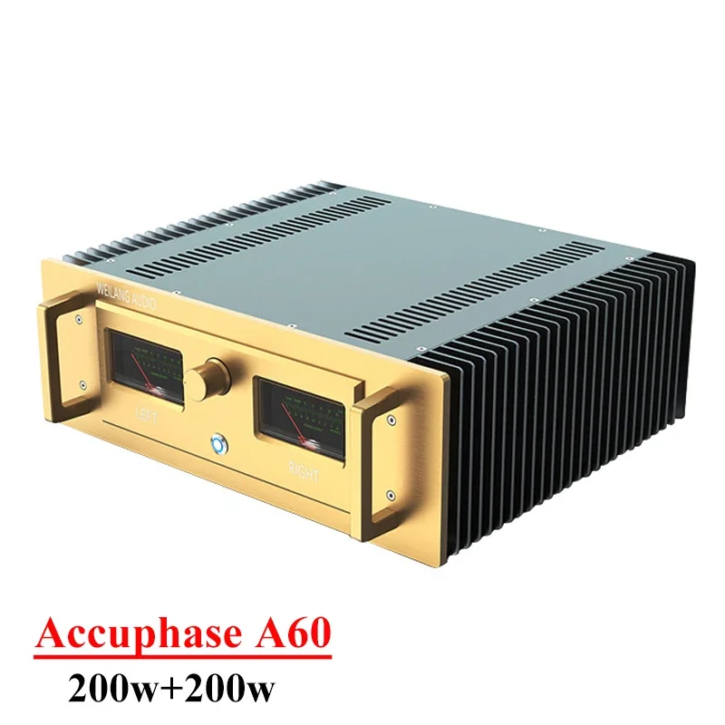 

200w*2 Replica Accuphase A60 Class A Power Amplifier High Power Exquisite Sound Warmth Vu Meter High-end HIFI Audio Amplifier