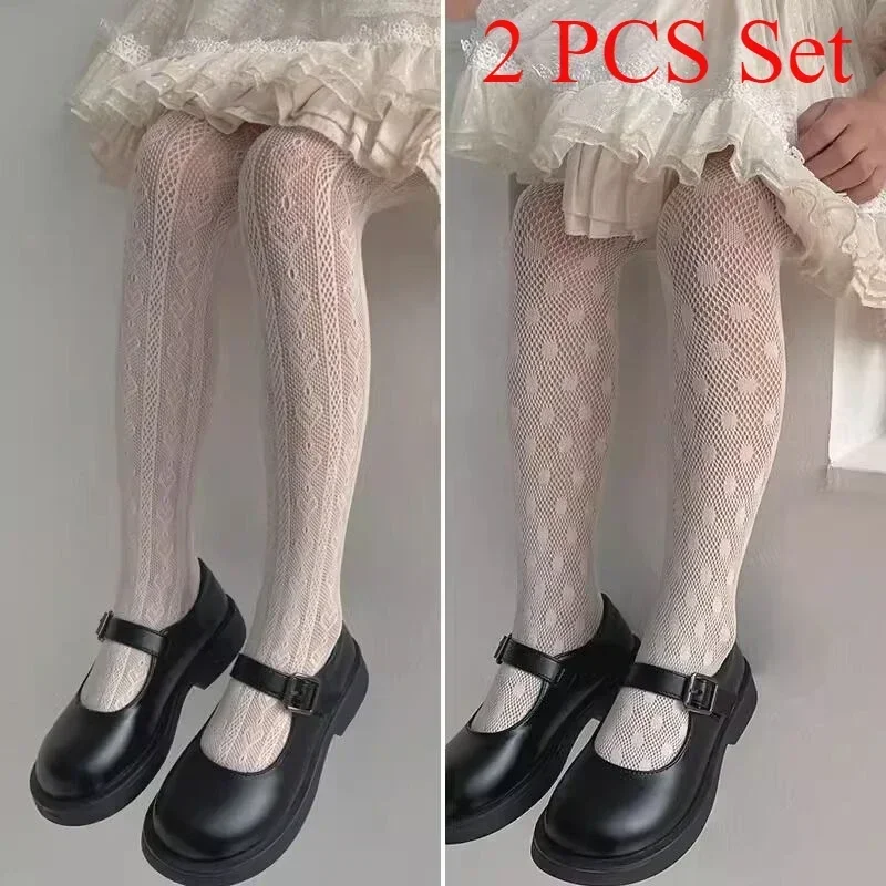 2/1 PCS Dünne Atmungsaktive Baby Mädchen Strumpfhosen Kinder Tanz Strumpf Socke Kinder Schule Student Strumpfhosen Prinzessin Schwarz Weiß Strumpfhosen