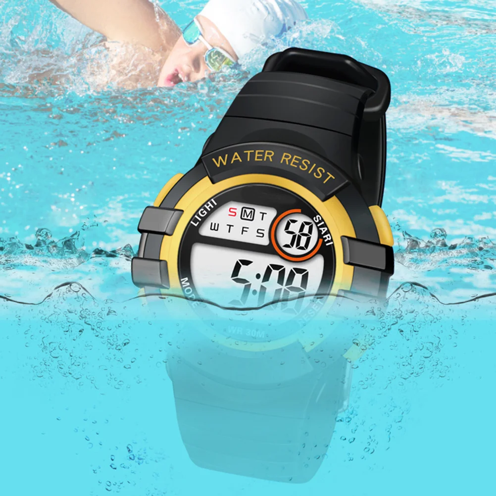 Kids Watch Waterproof 50M Luminous Digital Tpu Strap Adjustable For Children Boys Girls Night Light Wristwatch