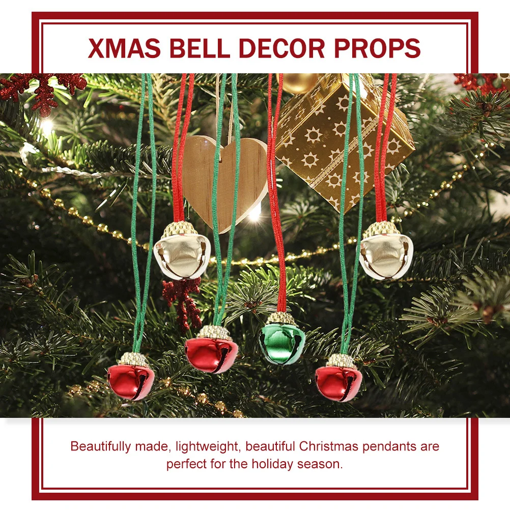 36 stuks kerstbel kettingen mooie kersthanger vakantiefeest hangende decoraties boomornamenten kinderbelketting