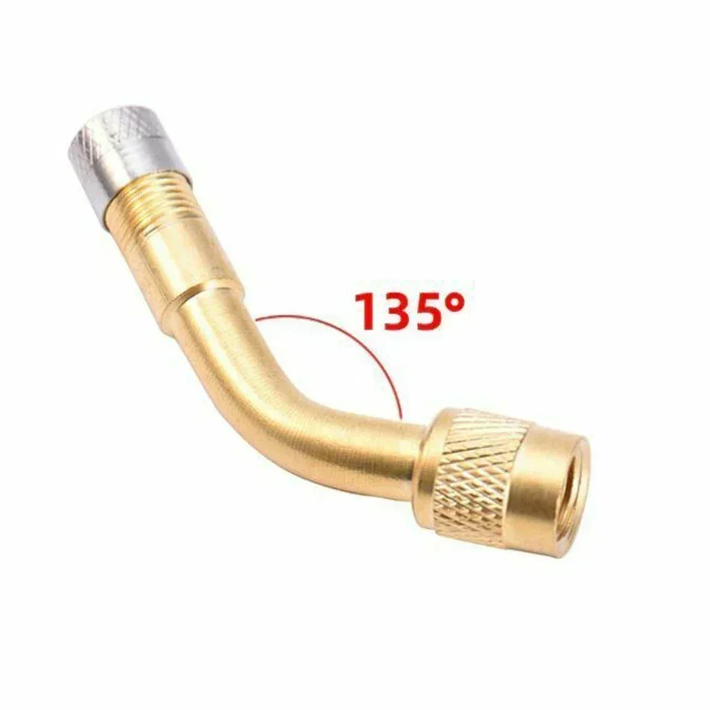 1pcs Tyre Gas Nozzles Copper 45 90 135 Degree Angle Valve Extension Adaptor Tire Stem Extender For Motorcycle Car