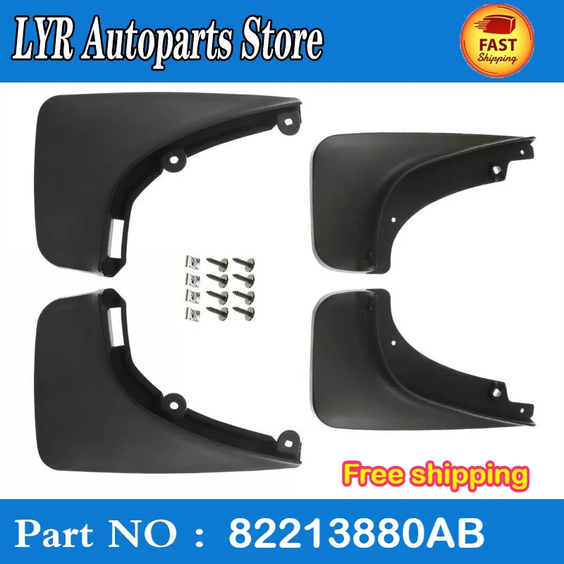 

High quality For 14-18 Jeep Cherokee Front Splash Guards Set Of 2 Black 82213880AB car accessories