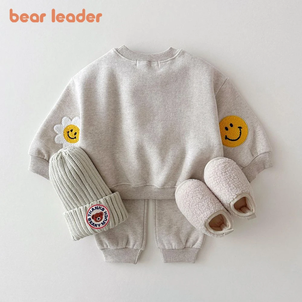 Bear Leader Korea Baby Boys Clothing Sets Spring Autumn Cotton Clothes Children Sweatshirt Girls Pullover Tops+ Pant Suits 2PCS