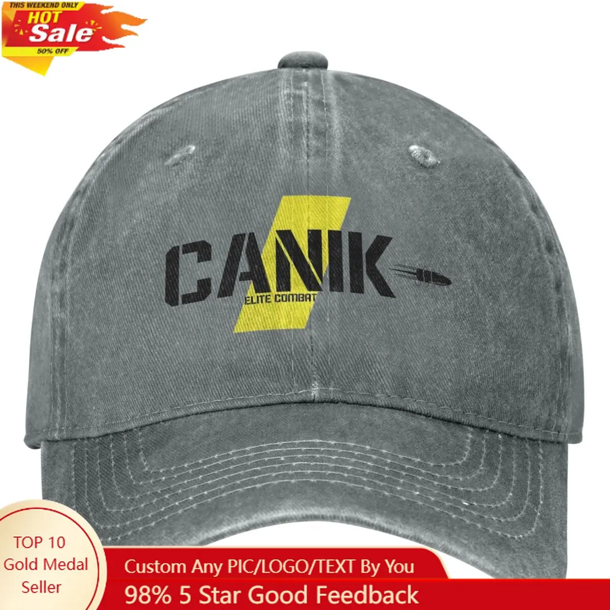

Canik Elite Combat Firearms Baseball Cap Merch for Men Women Retro Guns Fan Trucker Hat Adjustable Fit