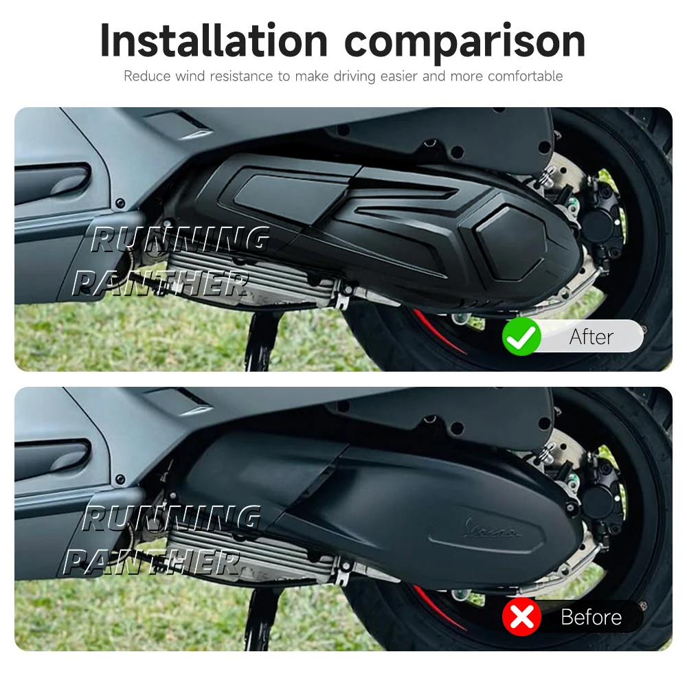 Vespa GTS 300 GTS300 HPE GTV 300 GTV300 액세서리 엔진 커버 플라스틱 열 실드 절연 보호 장치