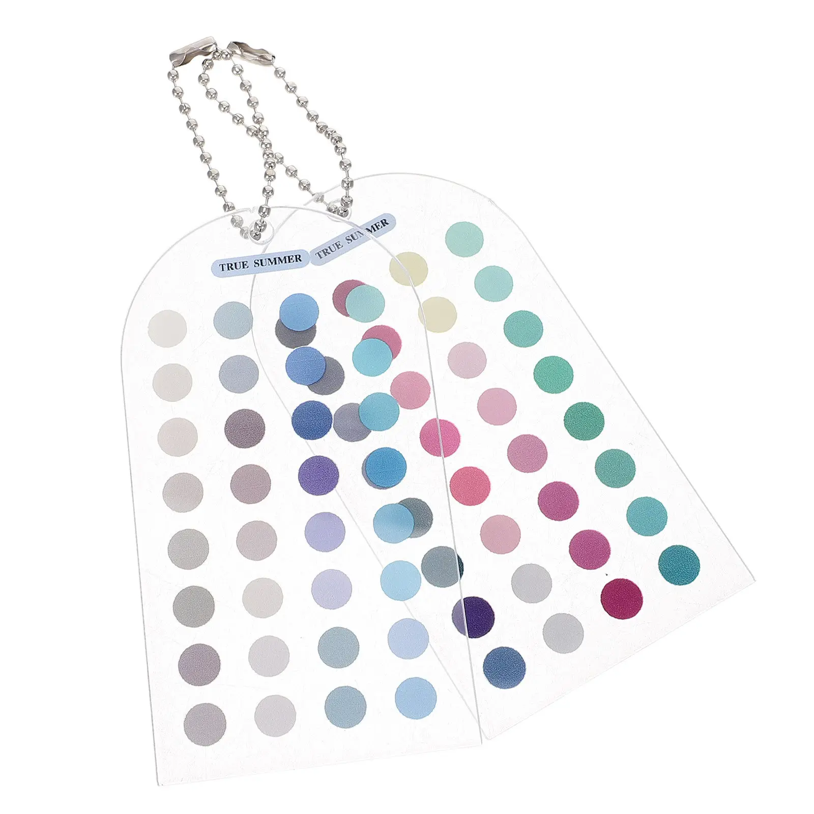 2Pcs Acrylic Color Analysis Template Cards Seasonal Palette Guide Outfit Makeup Color Matching Portable Fashion Styling Tool